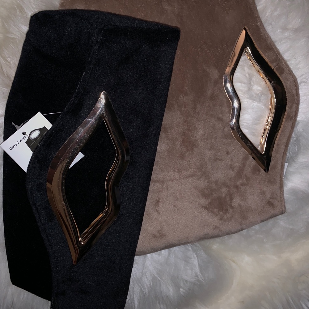 Suede Feel Clutch